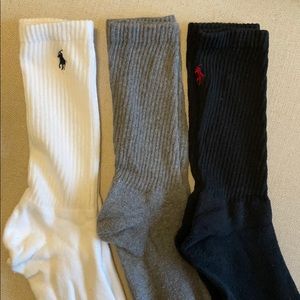 Polo Ralph Lauren Athletic Crew Socks - 3 Pair